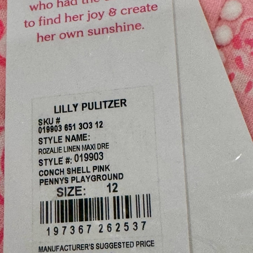 🆕 Lilly Pulitzer ROZALIE LINEN DRESS 👗 in “Conch Shell Pink” MSRP $248 NWT sz 12 - Picture 5 of 8